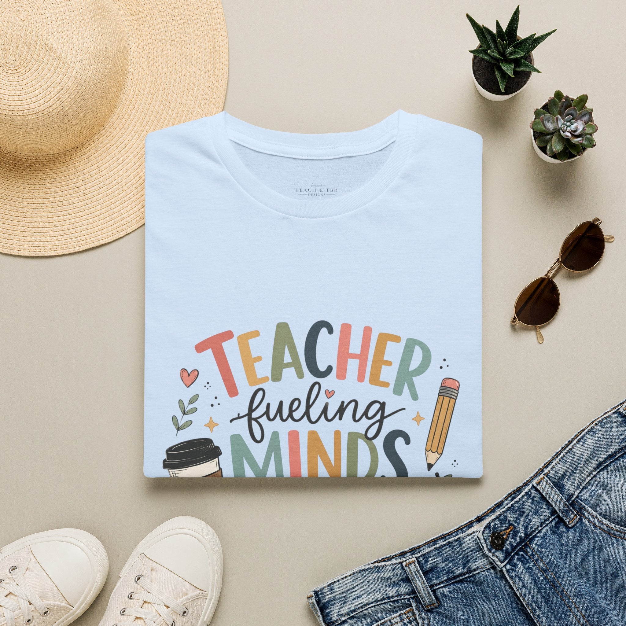 🍎 Teacher Fueling Minds T-Shirt — Cute Back-to-School Gift for Educators