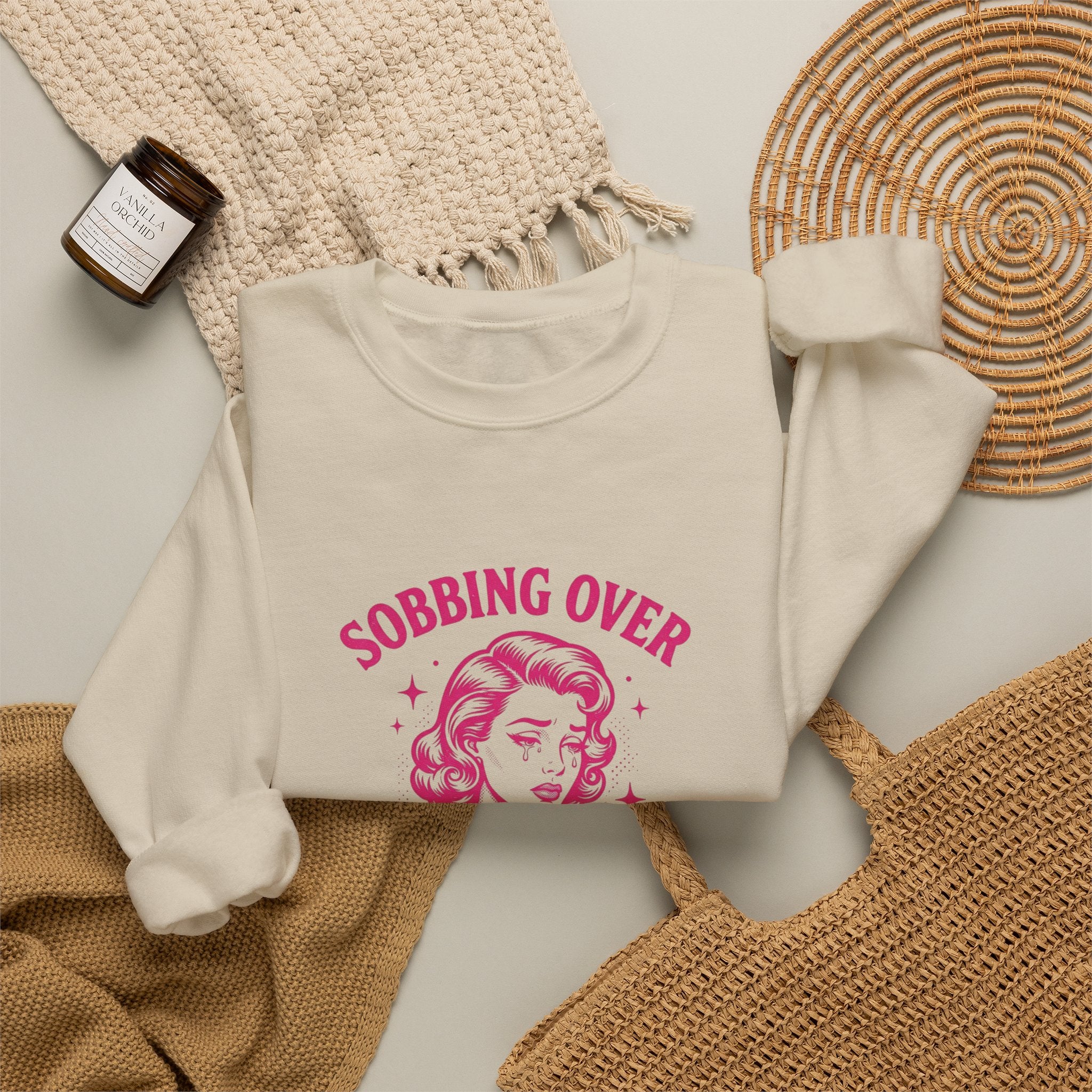 Sobbing Over Fictional Men Sweatshirt | BookTok Romance Reader