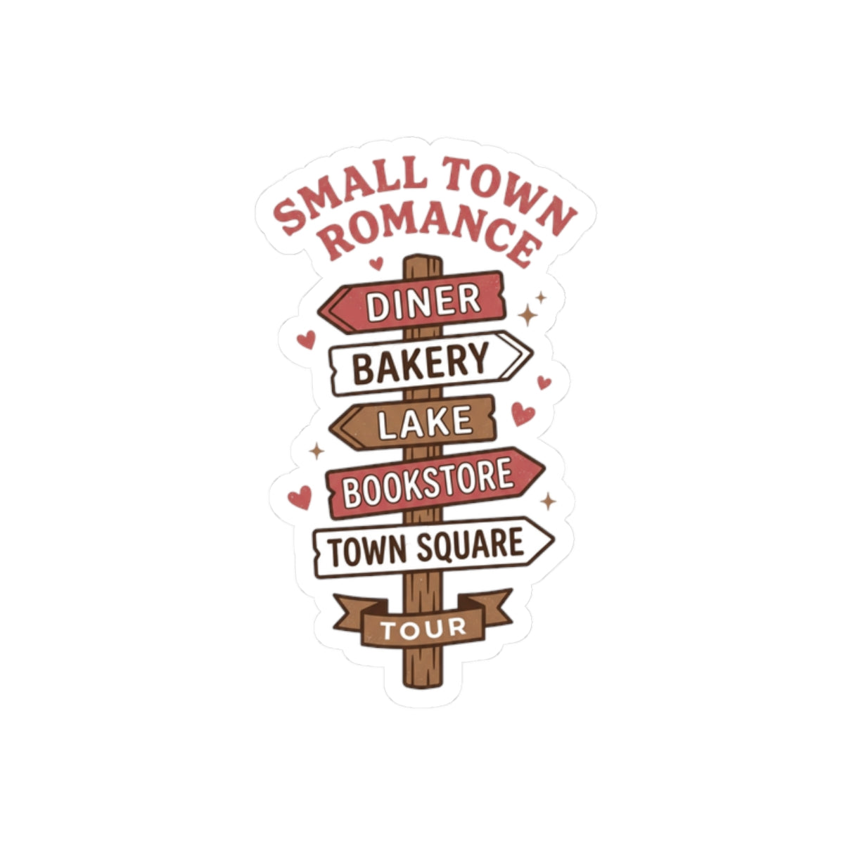 Small Town Romance Sticker | BookTok Romance, Cozy Romcom Aesthetic