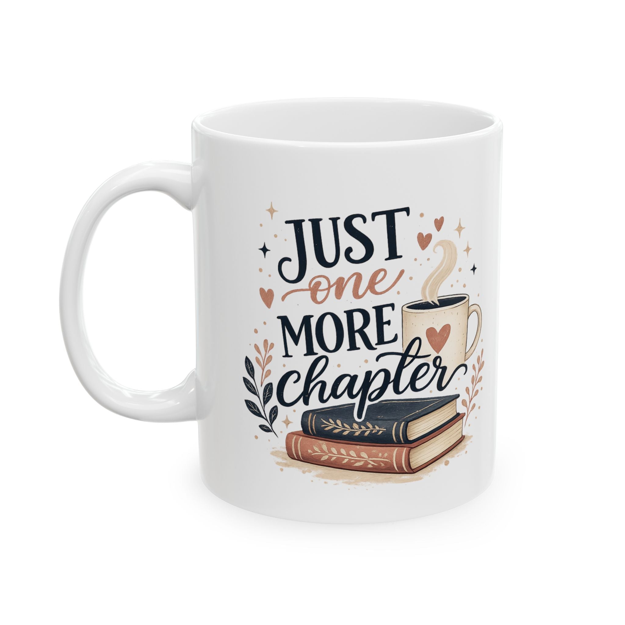Just One More Chapter Bookish Mug | Cozy Reader Gift (11oz)
