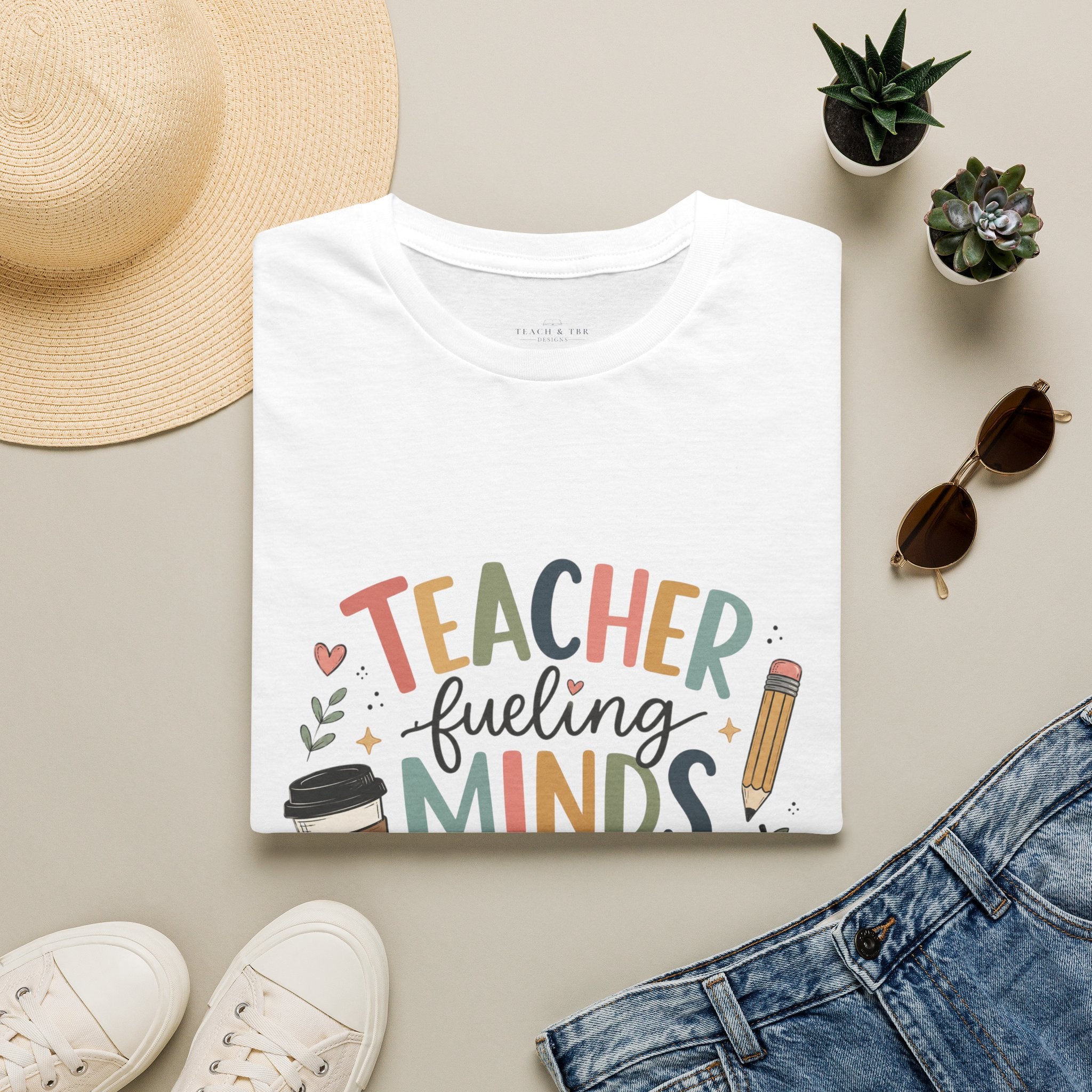 🍎 Teacher Fueling Minds T-Shirt — Cute Back-to-School Gift for Educators