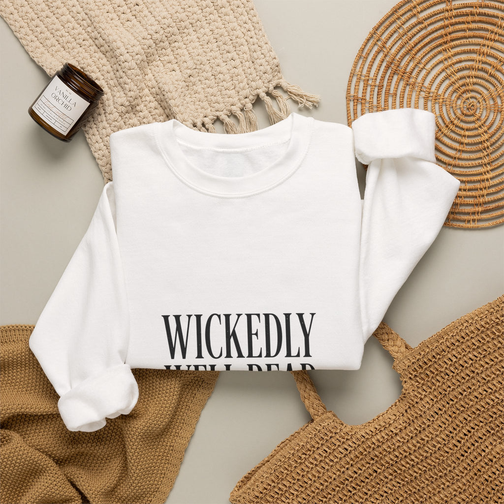 Wickedly Well Read Sweatshirt | Dark Academia Crewneck | Fantasy Reader Gift | Gothic Book Lover Sweatshirt | Cozy Reading Apparel