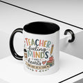 Teacher Fueling Minds & Hearts Mug | Color Accent Ceramic Mug