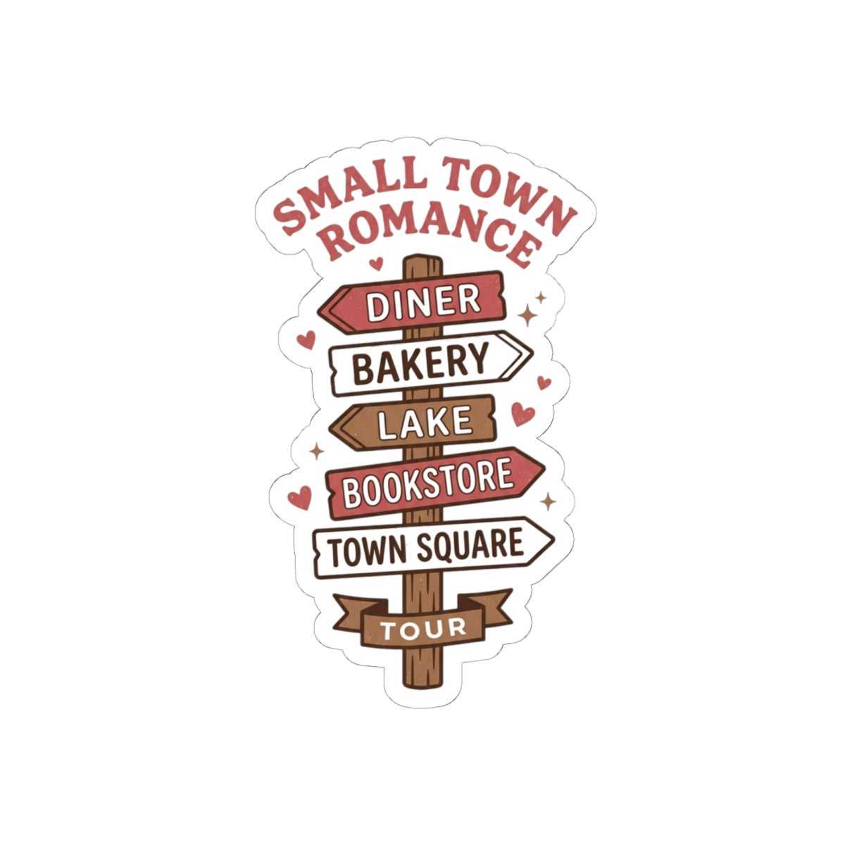 Small Town Romance Sticker | Romance Reader Sticker | BookTok Book Lover Sticker | Cozy Romance Decal | Vinyl Bookish Sticker