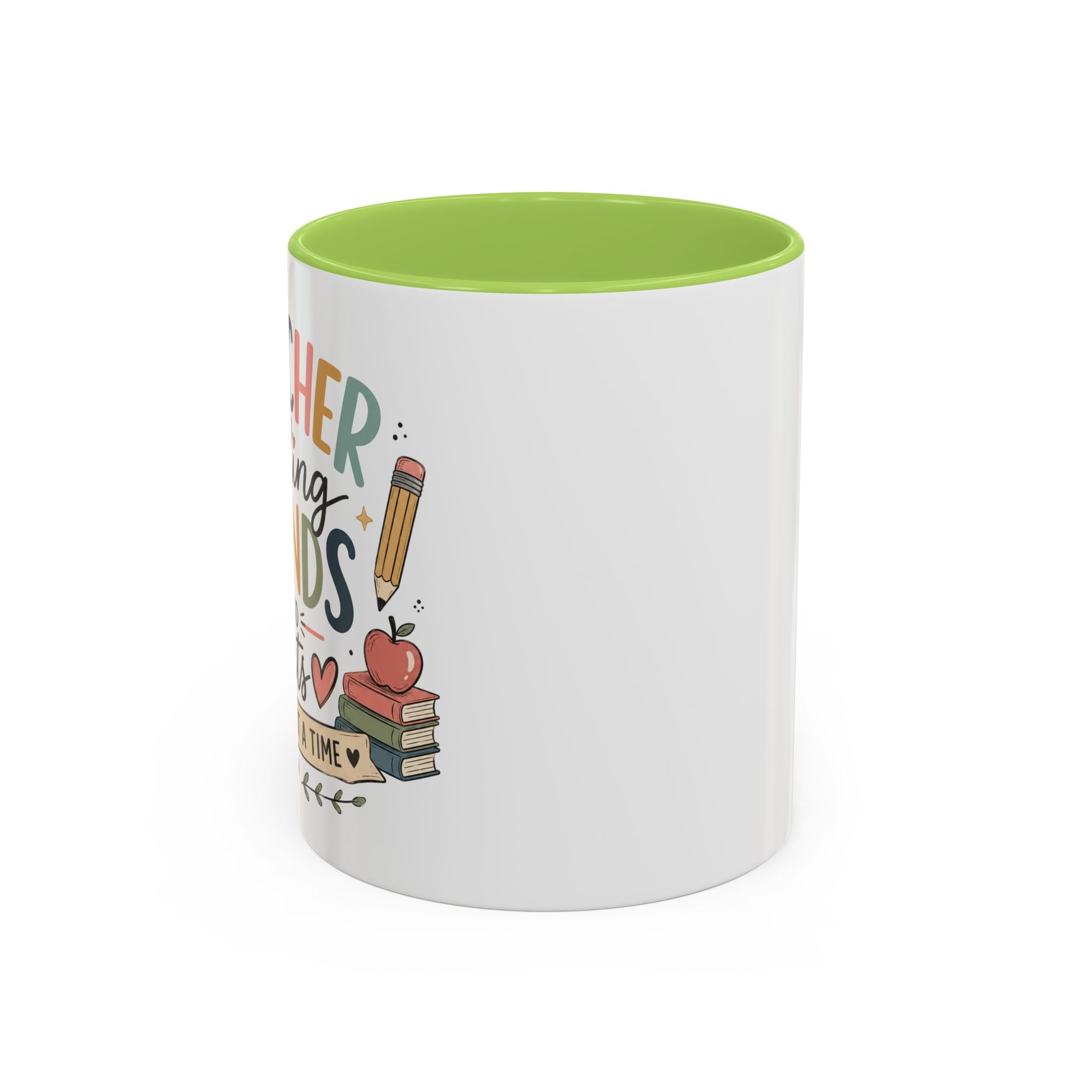 Teacher Fueling Minds & Hearts Mug | Color Accent Ceramic Mug