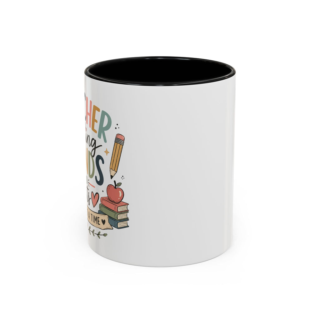Teacher Fueling Minds & Hearts Mug | Color Accent Ceramic Mug