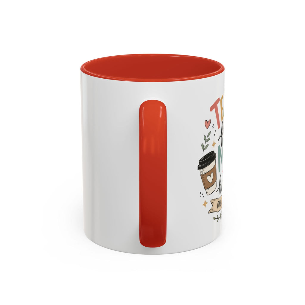 Teacher Fueling Minds & Hearts Mug | Color Accent Ceramic Mug