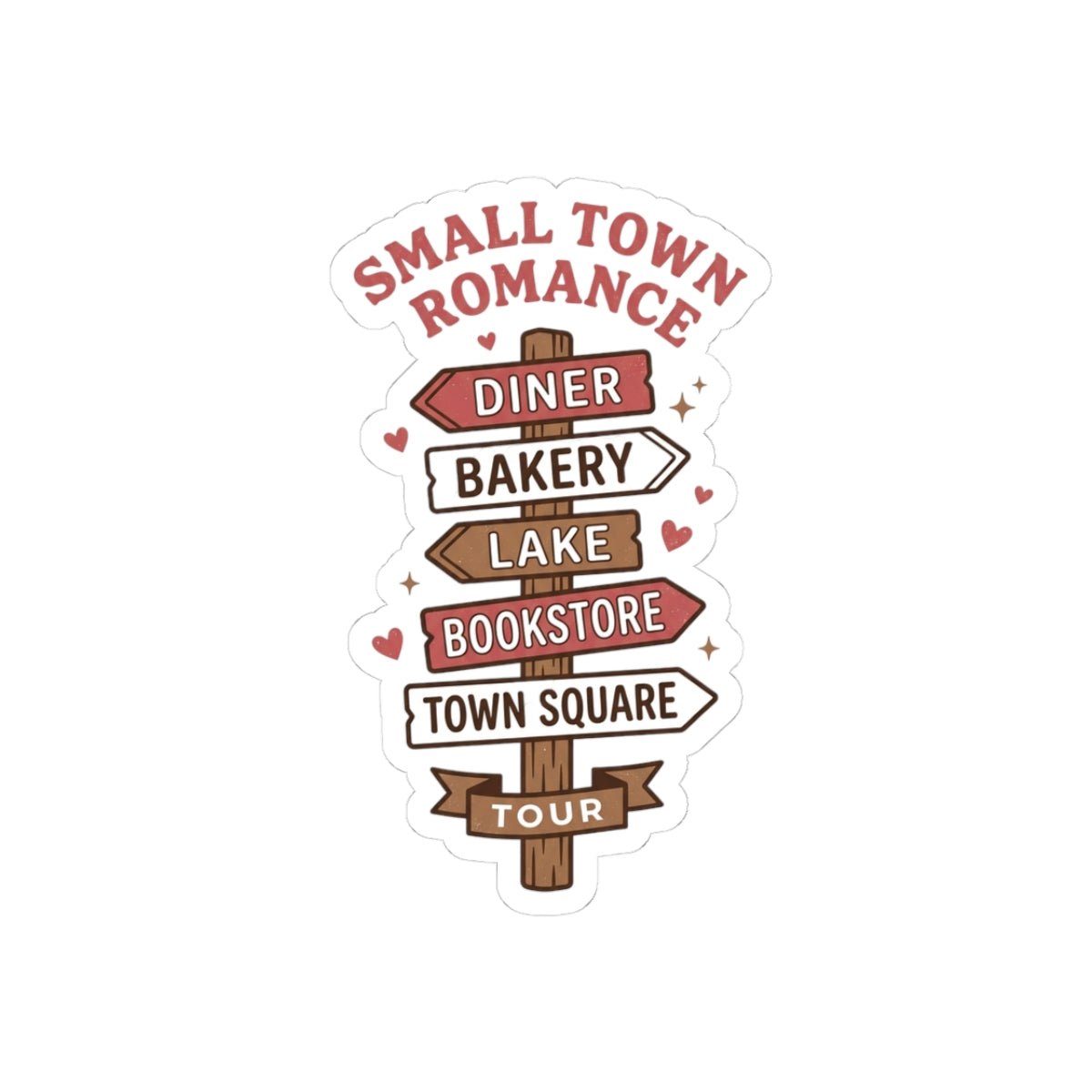 Small Town Romance Sticker | Romance Reader Sticker | BookTok Book Lover Sticker | Cozy Romance Decal | Vinyl Bookish Sticker