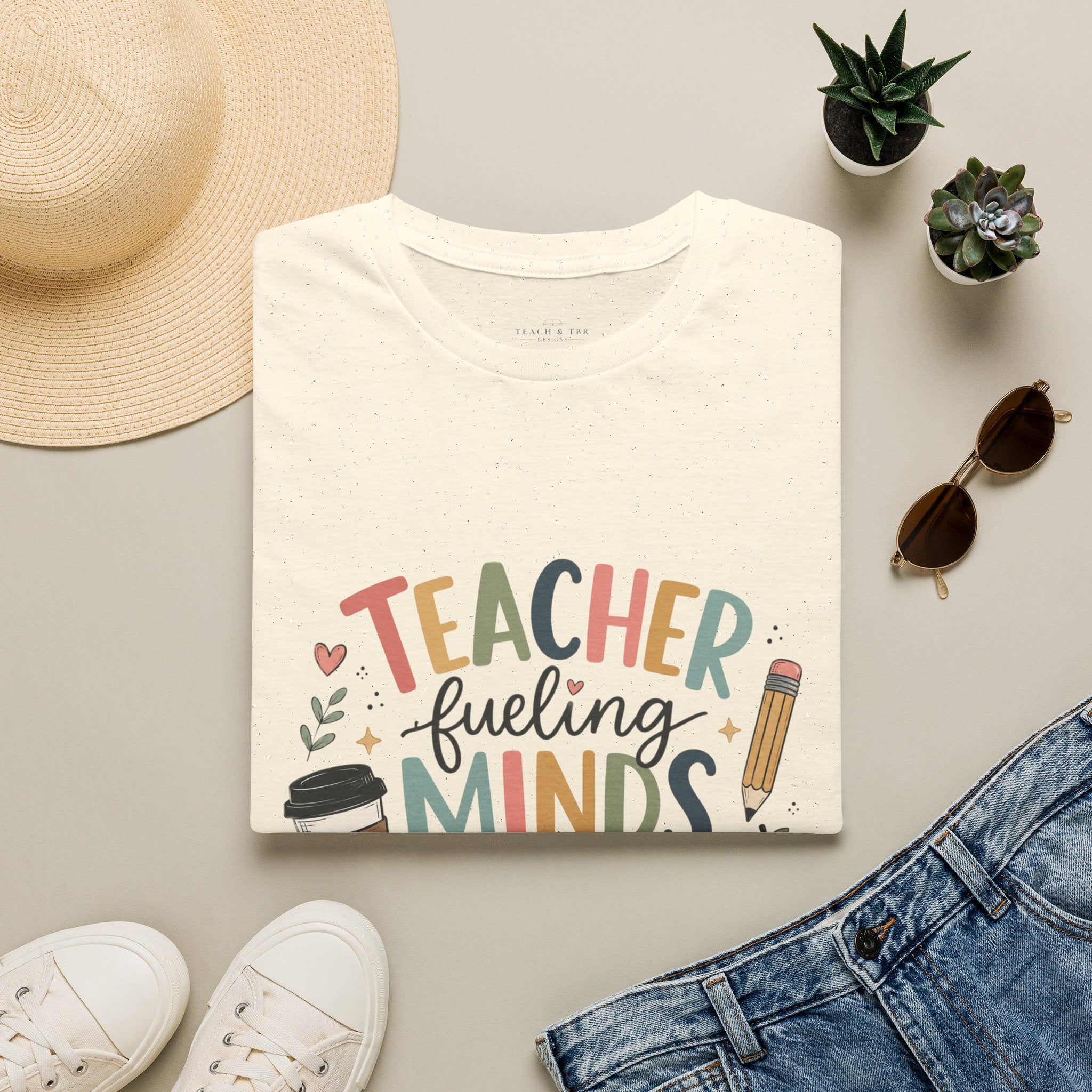 🍎 Teacher Fueling Minds T-Shirt — Cute Back-to-School Gift for Educators