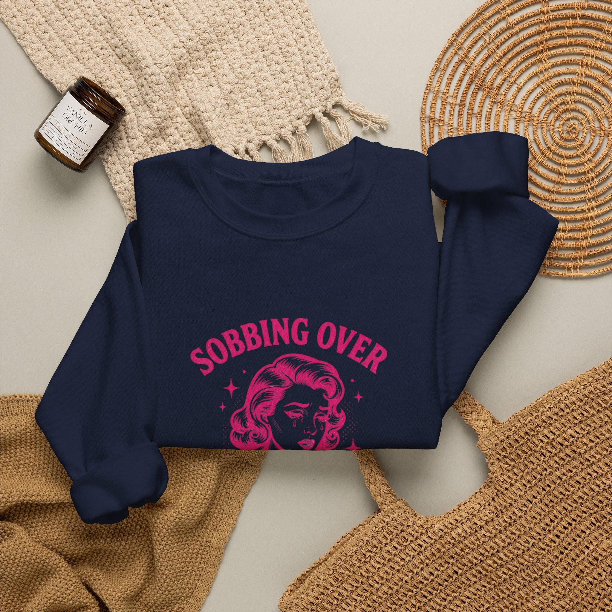 Sobbing Over Fictional Men Sweatshirt | BookTok Romance Reader