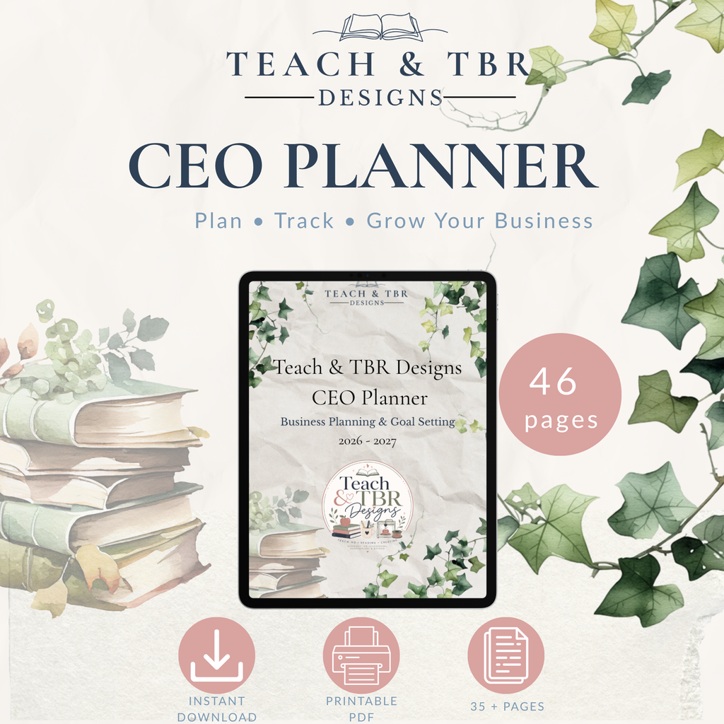CEO Planner for Small Business | Seller Goal Tracker (Digital Download)