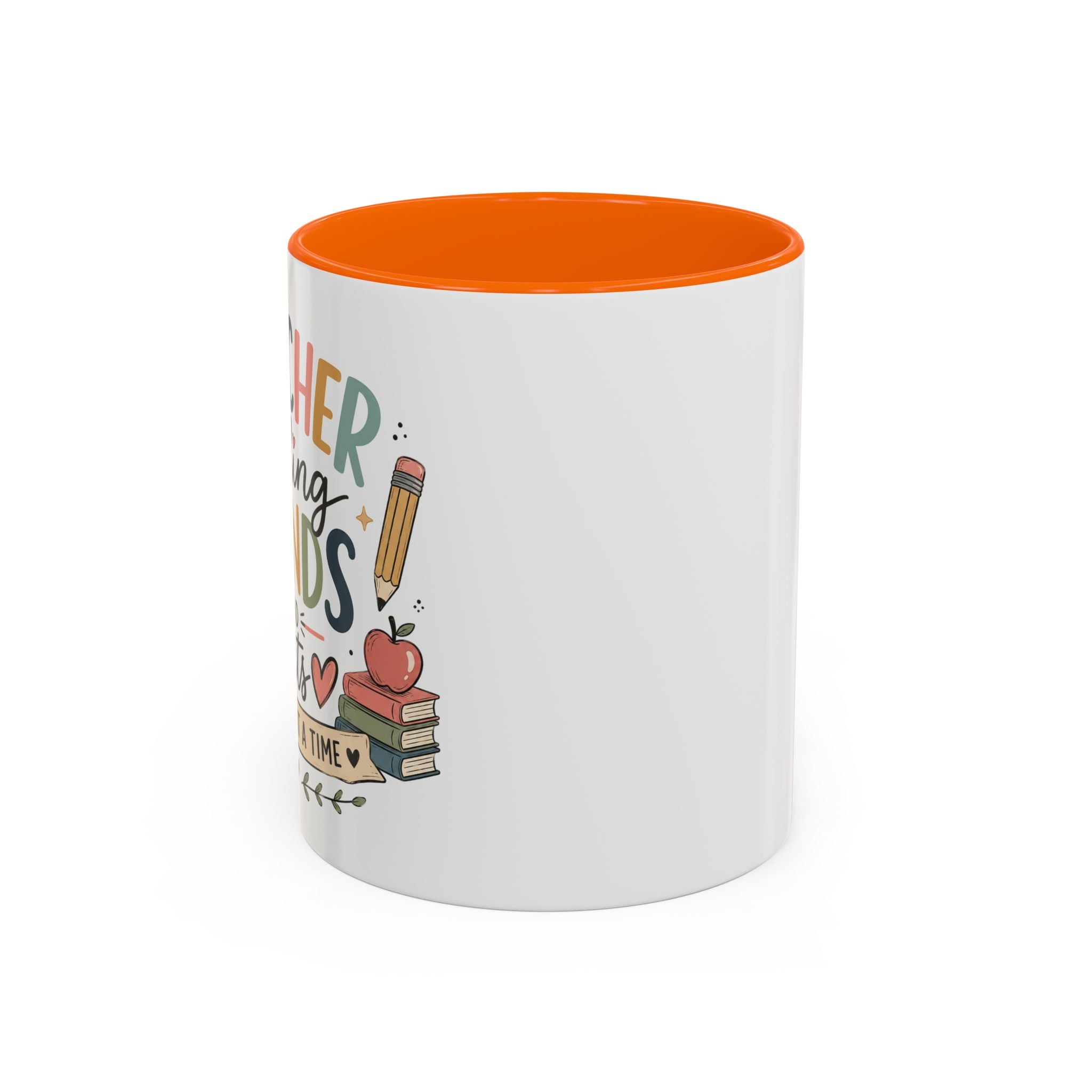 Teacher Fueling Minds & Hearts Mug | Color Accent Ceramic Mug
