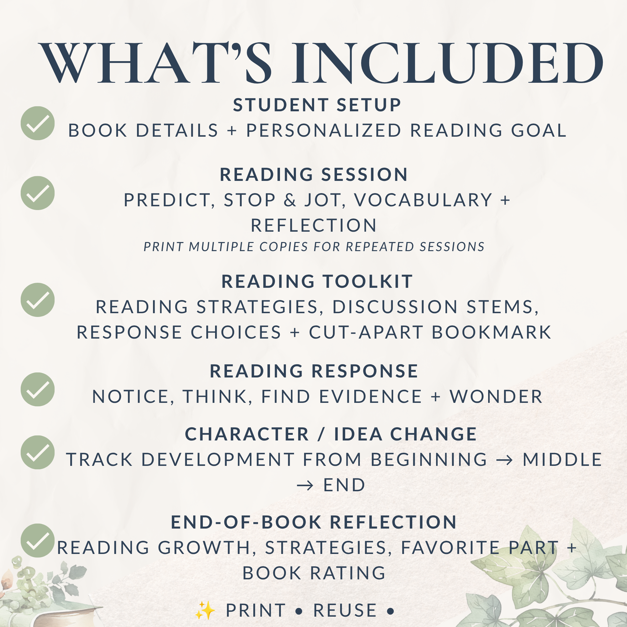 Guided Reading Workbook | Printable Reading Response Activities