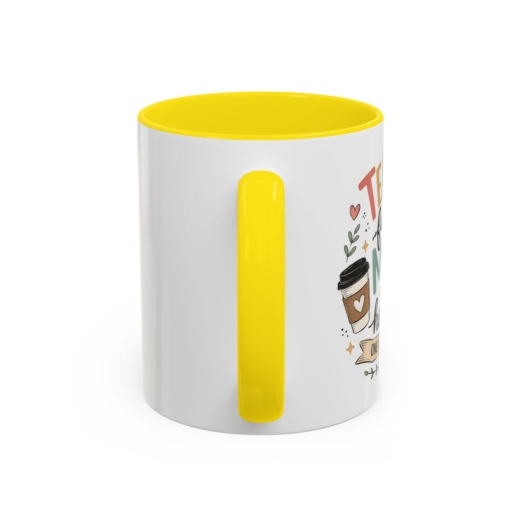 Teacher Fueling Minds & Hearts Mug | Color Accent Ceramic Mug