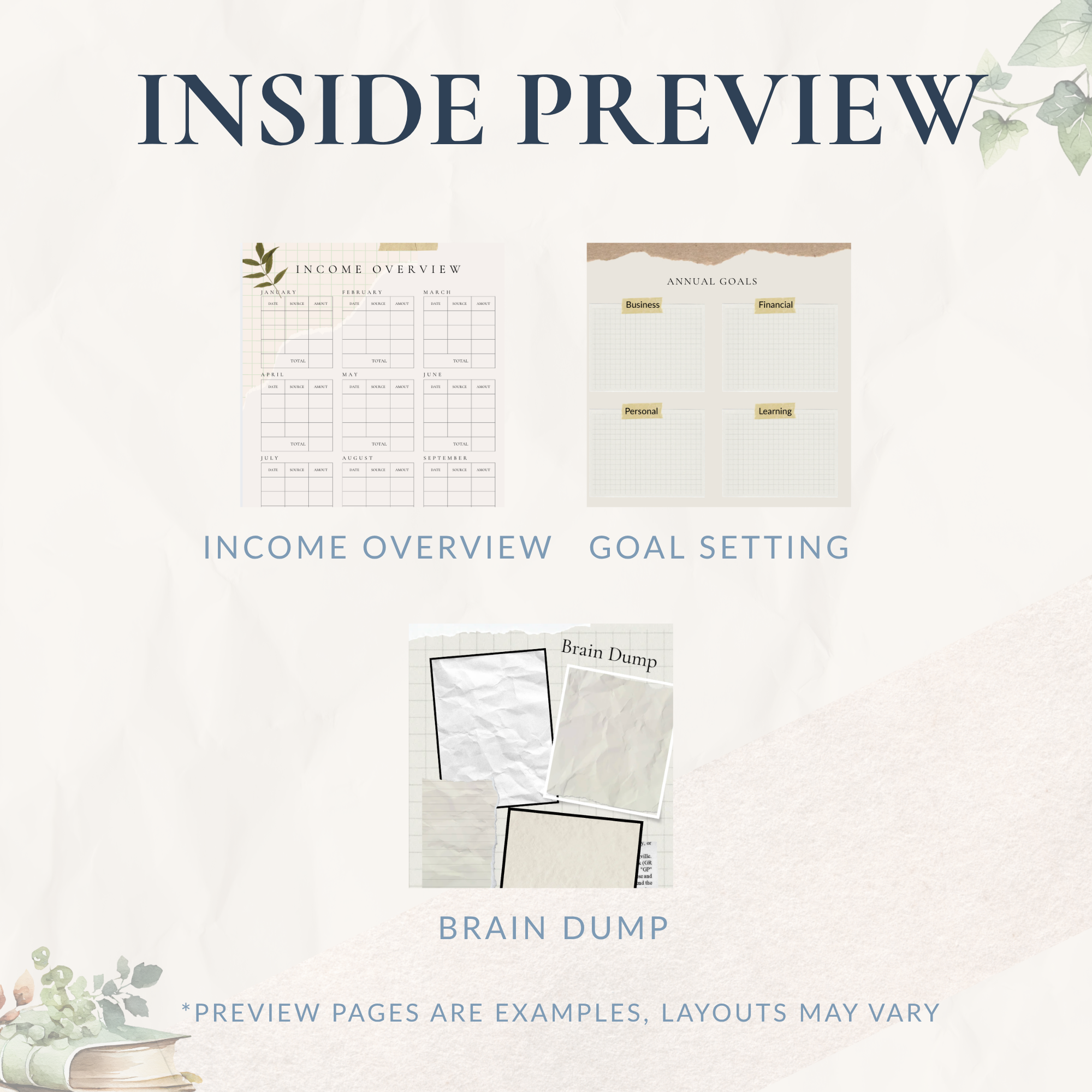 CEO Planner for Small Business | Seller Goal Tracker (Digital Download)