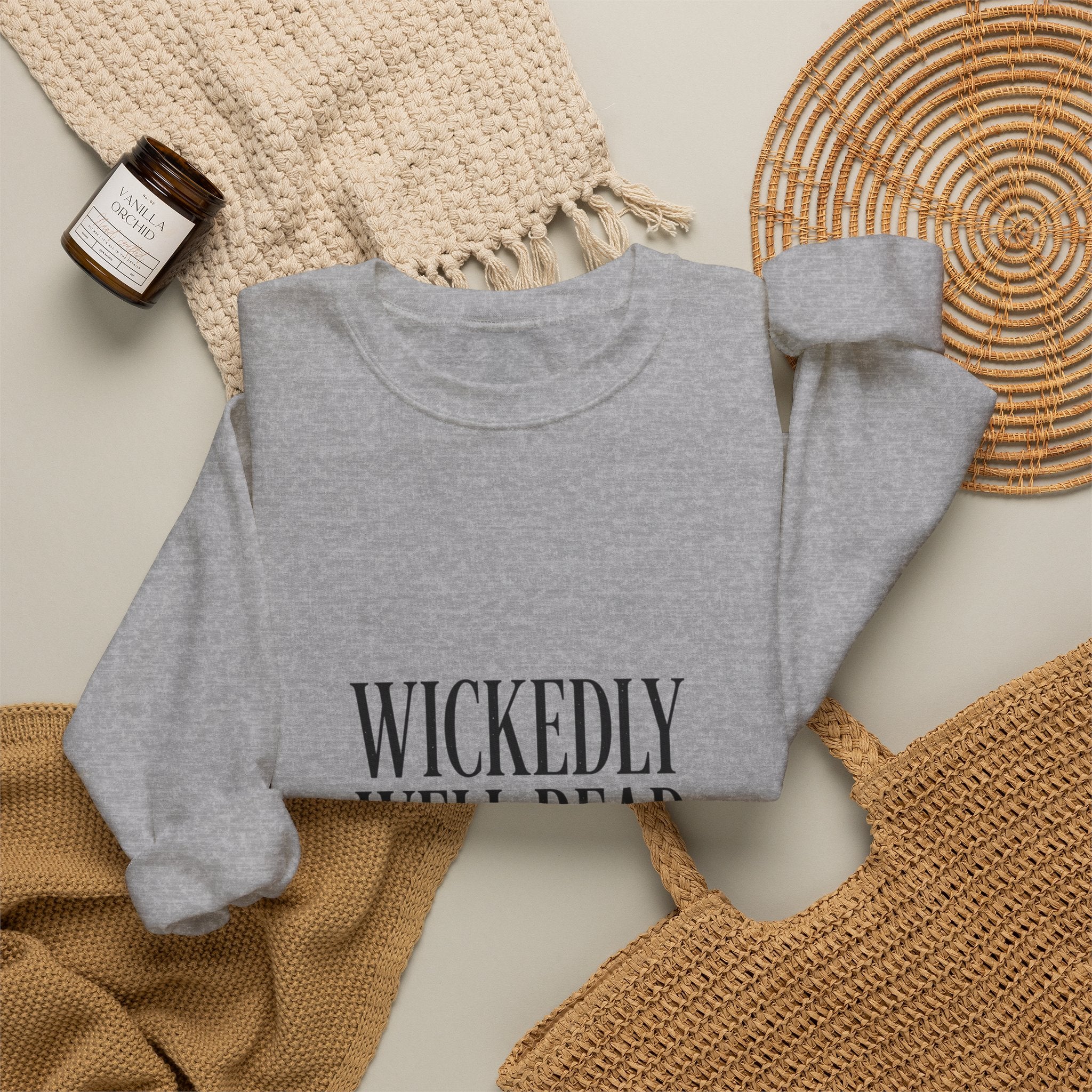 Wickedly Well Read Sweatshirt | Dark Academia Crewneck | Fantasy Reader Gift | Gothic Book Lover Sweatshirt | Cozy Reading Apparel