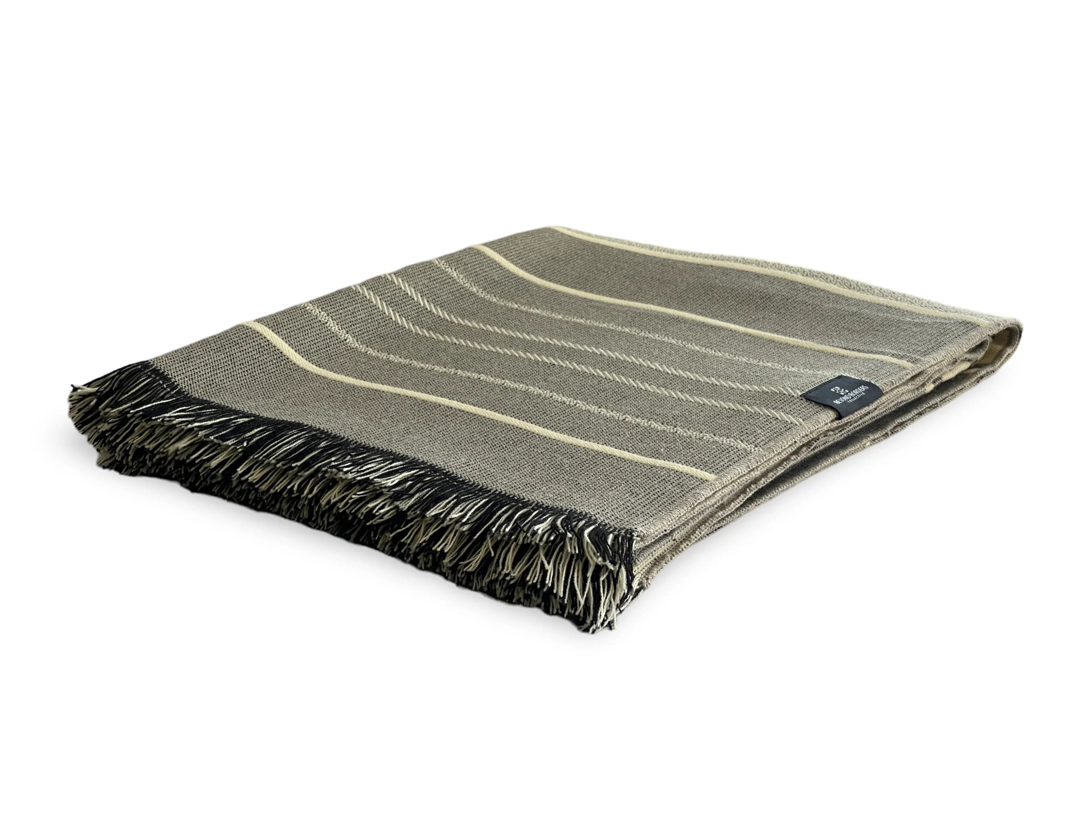 Equinoccio Turkish Throw Blanket – Cedar Brown | Cozy Reading Blanket | Neutral Home Décor
