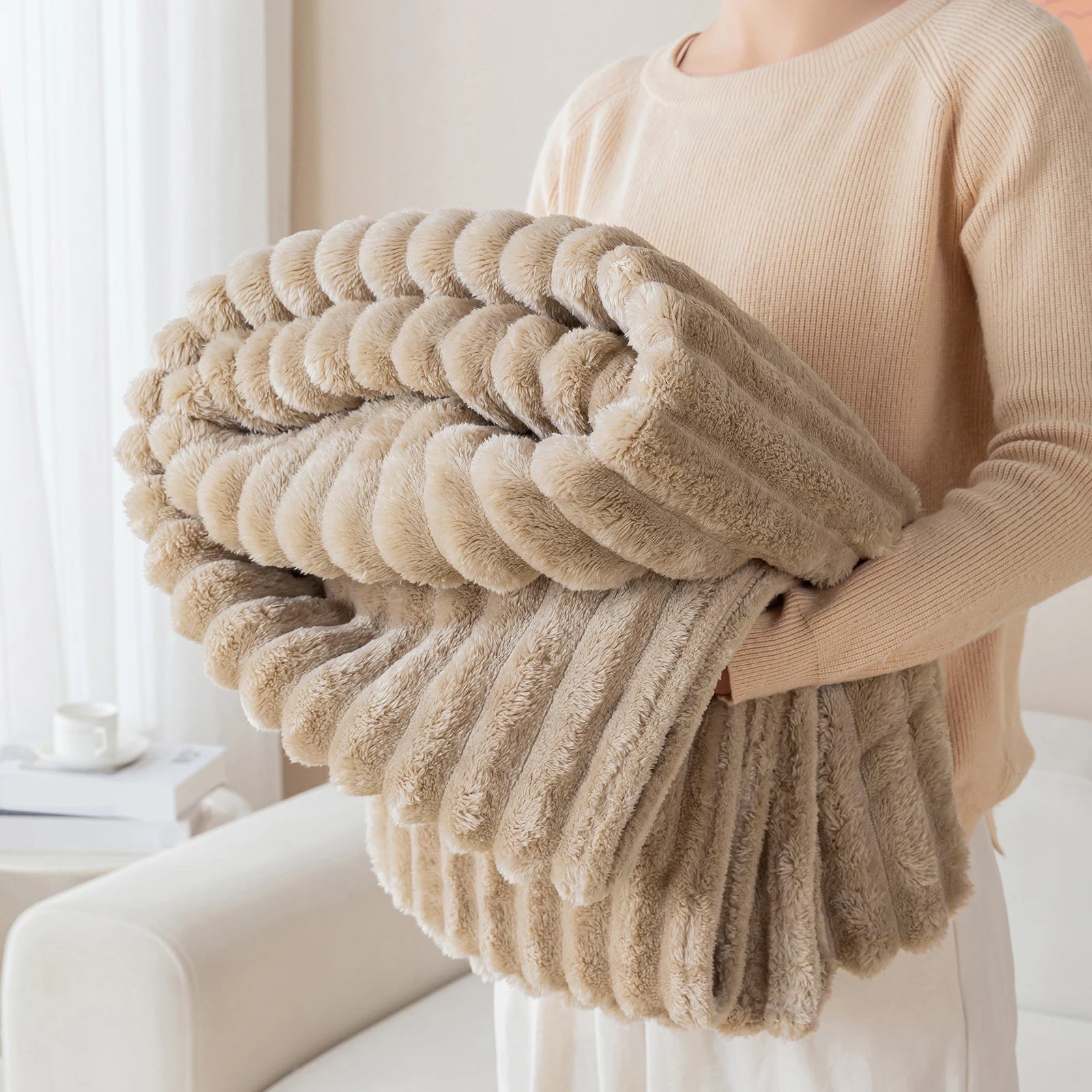 Chunky Plush Reading Blanket | Ultra-Soft Cozy Throw for Book Lovers