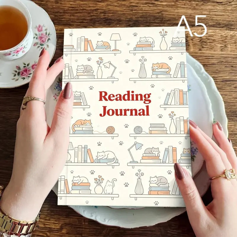 Cozy Reading Journal | A5 Hardcover Book Journal & Reading Tracker (170 Pages)