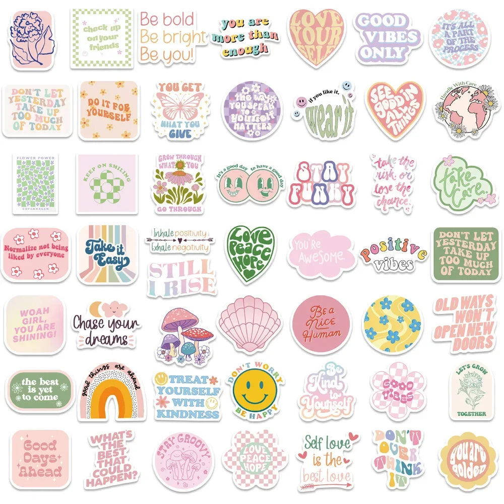 Inspirational Vinyl Sticker Pack | Positive Quote Stickers