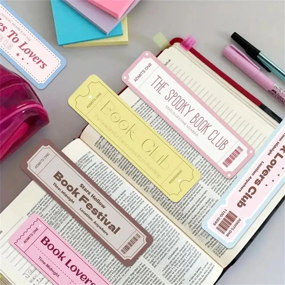 Vintage Ticket Bookmark Set | 30 Book Lover Bookmarks