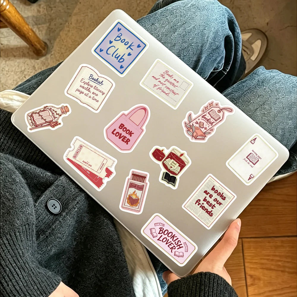 Cozy Reader Sticker Pack | 50 Bookish Vinyl Stickers