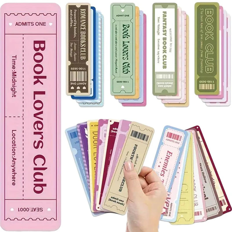 Vintage Ticket Bookmark Set | 30 Book Lover Bookmarks