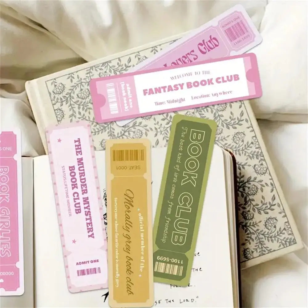 Vintage Ticket Bookmark Set | 30 Book Lover Bookmarks