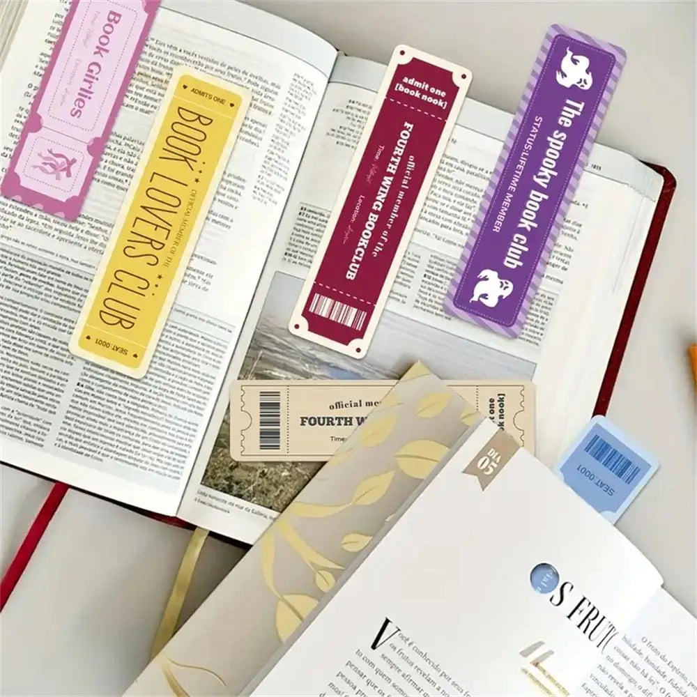 Vintage Ticket Bookmark Set | 30 Book Lover Bookmarks