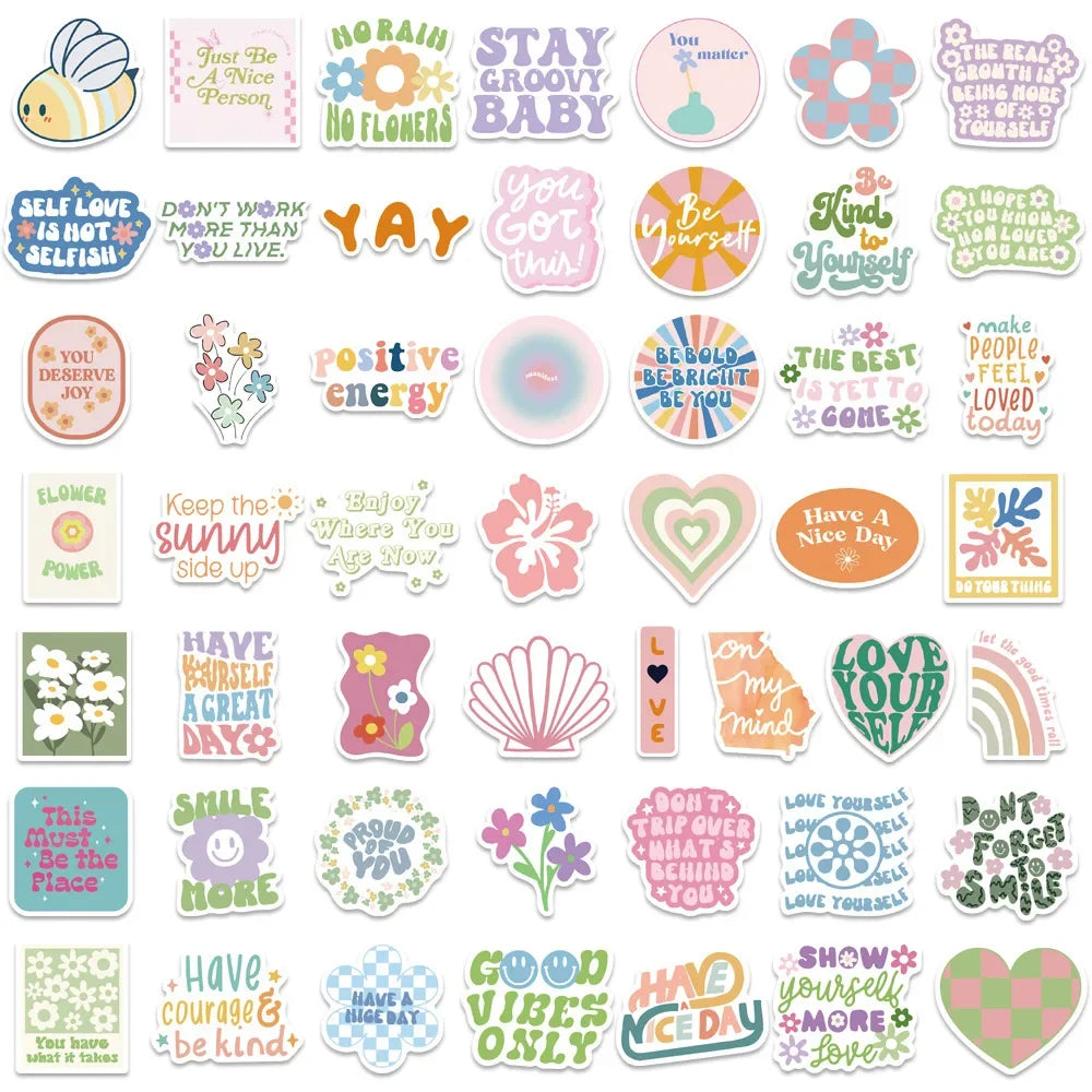 Inspirational Vinyl Sticker Pack | Positive Quote Stickers