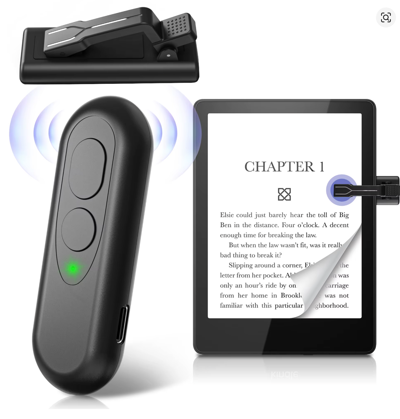 Wireless Kindle Page Turner | Cozy Reading Essential | Hands-Free Remote for Kindle Paperwhite, Oasis & More