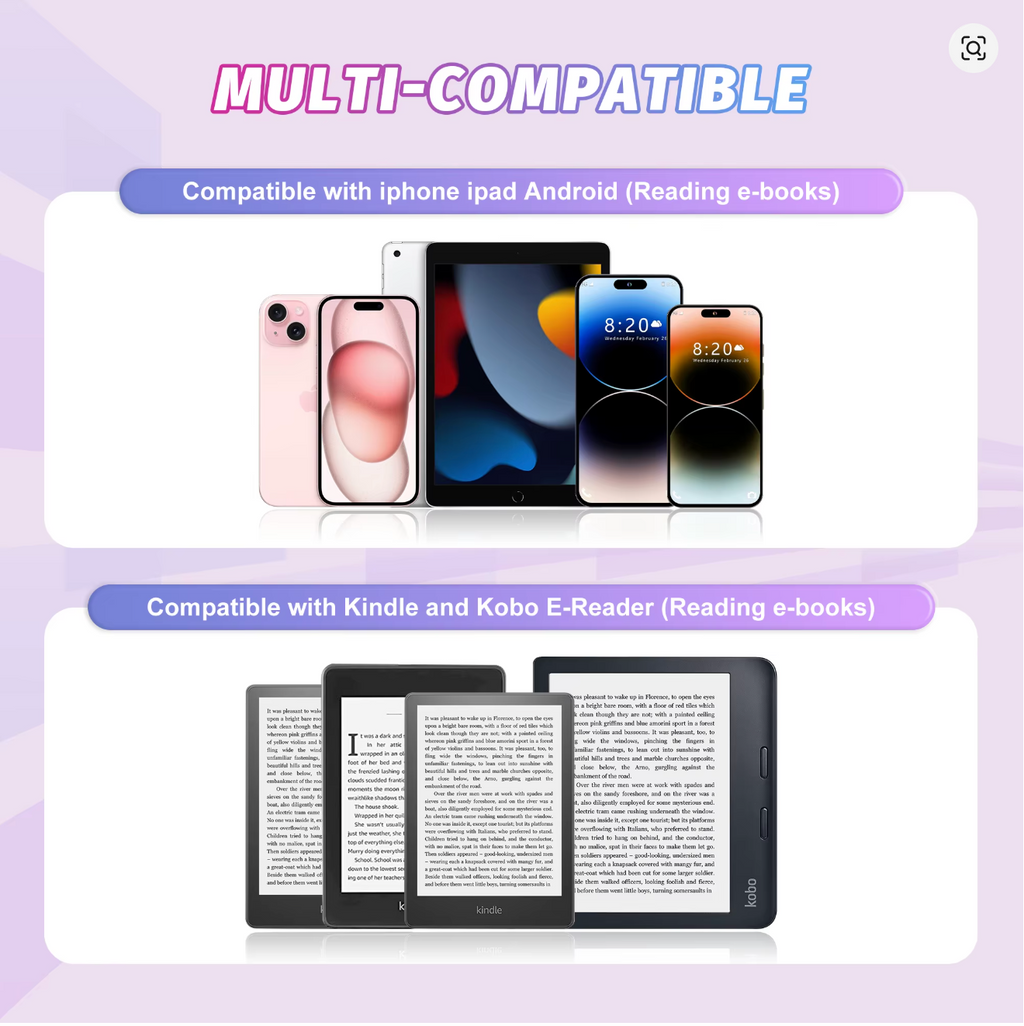 Wireless Kindle Page Turner | Cozy Reading Essential | Hands-Free Remote for Kindle Paperwhite, Oasis & More