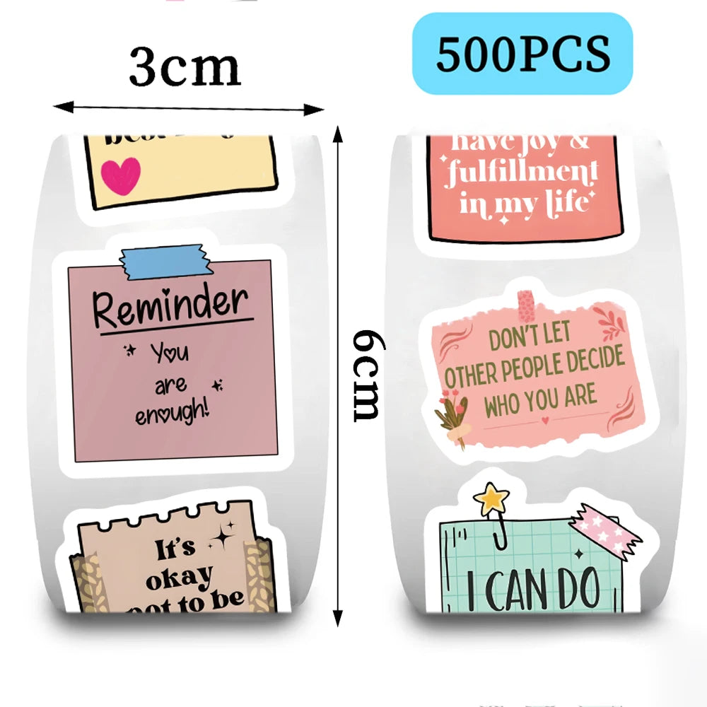 500-Piece Motivational Sticker Roll | Classroom Reward Stickers