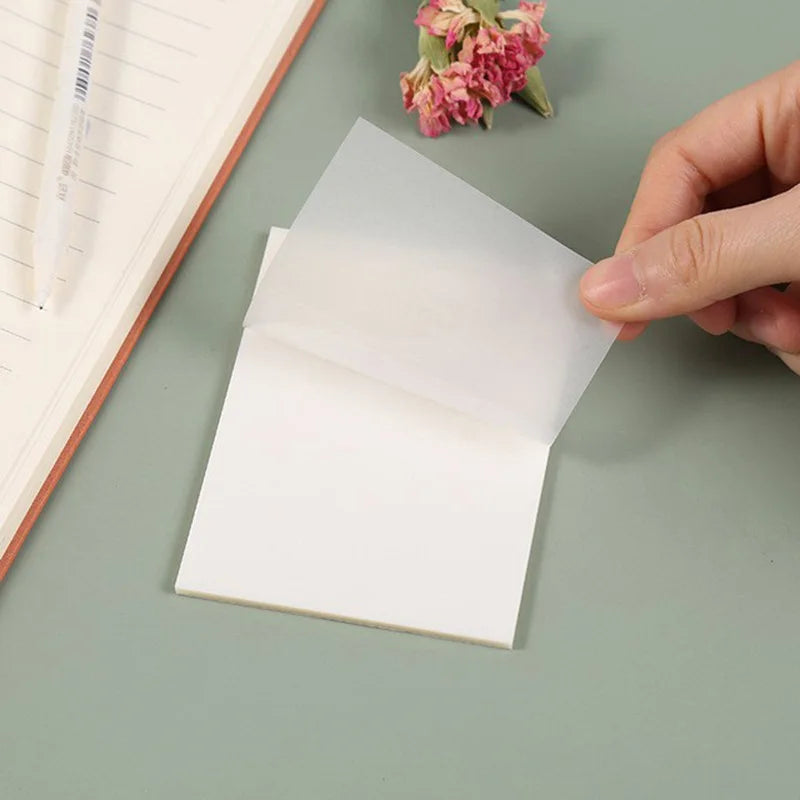 Transparent PET Sticky Notes for Book Annotation | Waterproof Reading Notes, Clear Page Markers & Study Memo Pad