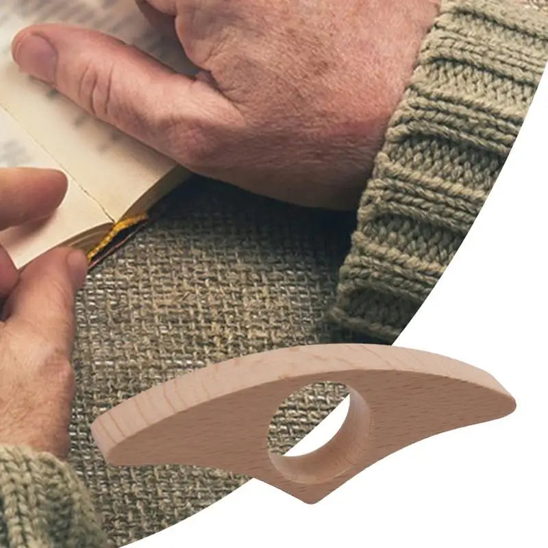 Wooden Thumb Book Holder | One-Handed Page Holder for Comfortable Reading | Book Lover Reading Accessory