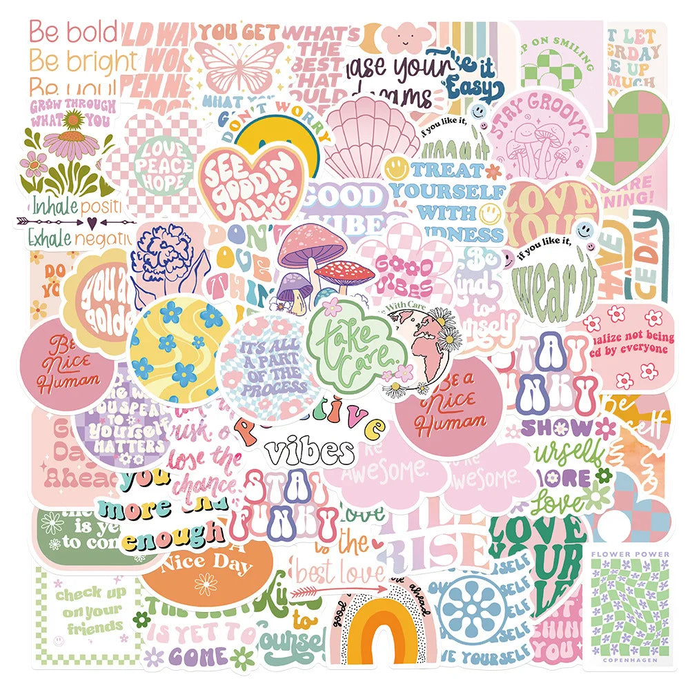Inspirational Vinyl Sticker Pack | Positive Quote Stickers