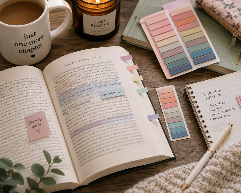 Morandi Annotation Tabs | Pastel Sticky Page Flags for Book Annotation, Reading Journals & Planners