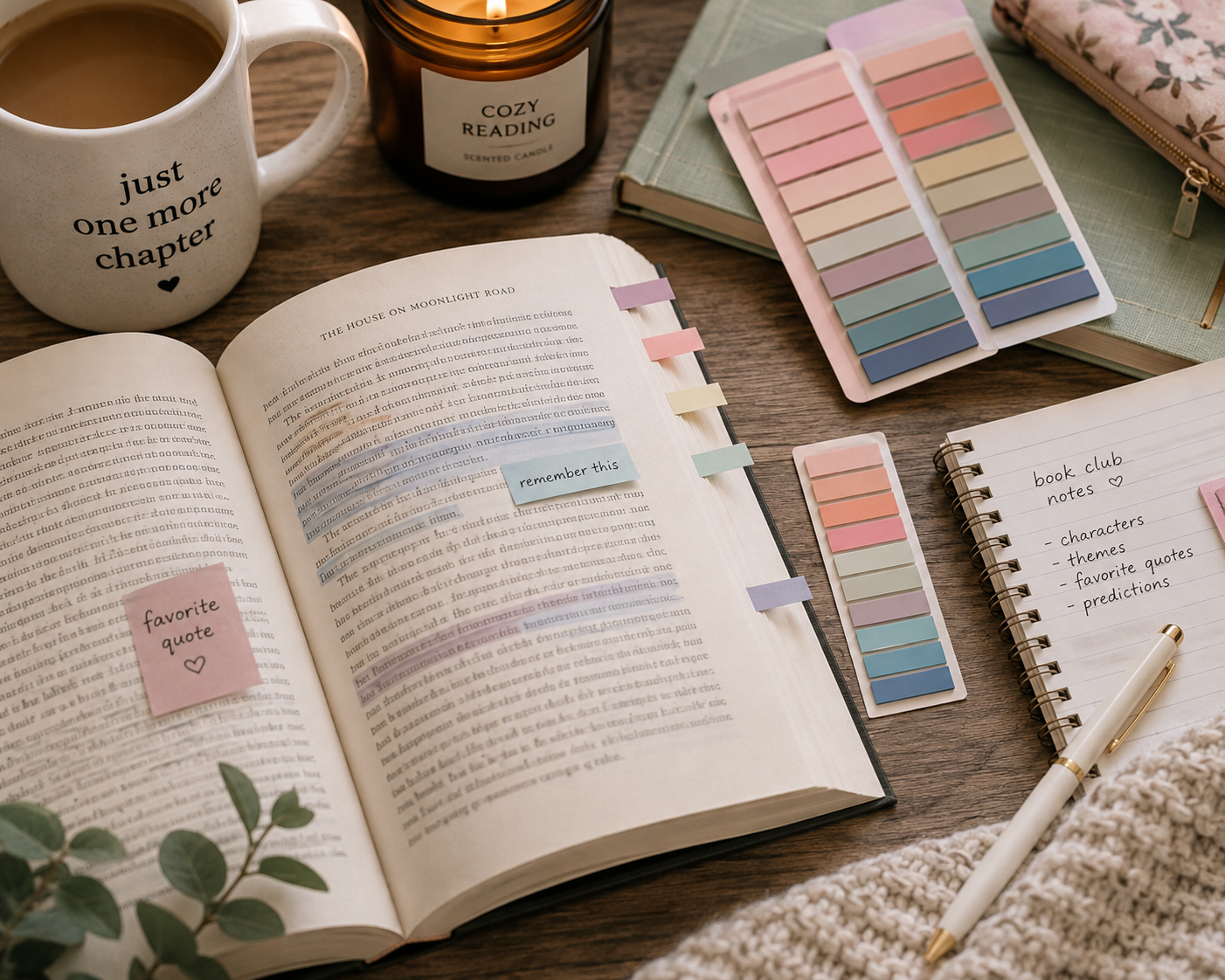 Morandi Annotation Tabs | Pastel Sticky Page Flags for Book Annotation, Reading Journals & Planners
