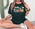 Helping Little Minds Grow Teacher T-Shirt | Floral Teacher Tee, Back to School Gift