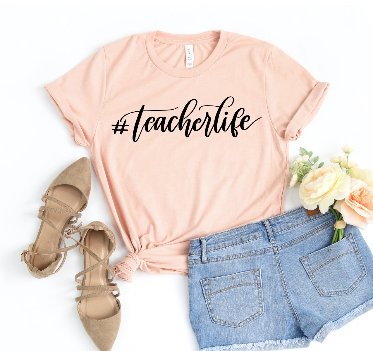 #TeacherLife T-Shirt | Cute Teacher Tee, Back to School Shirt, Teacher Gift